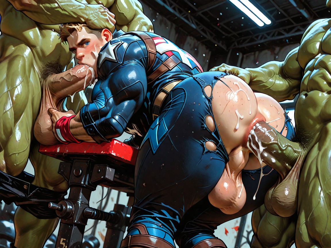 Head Maintained By Hands, Fucking Ass, Party Avenger Teamfrom Marvel AI Gay Porn