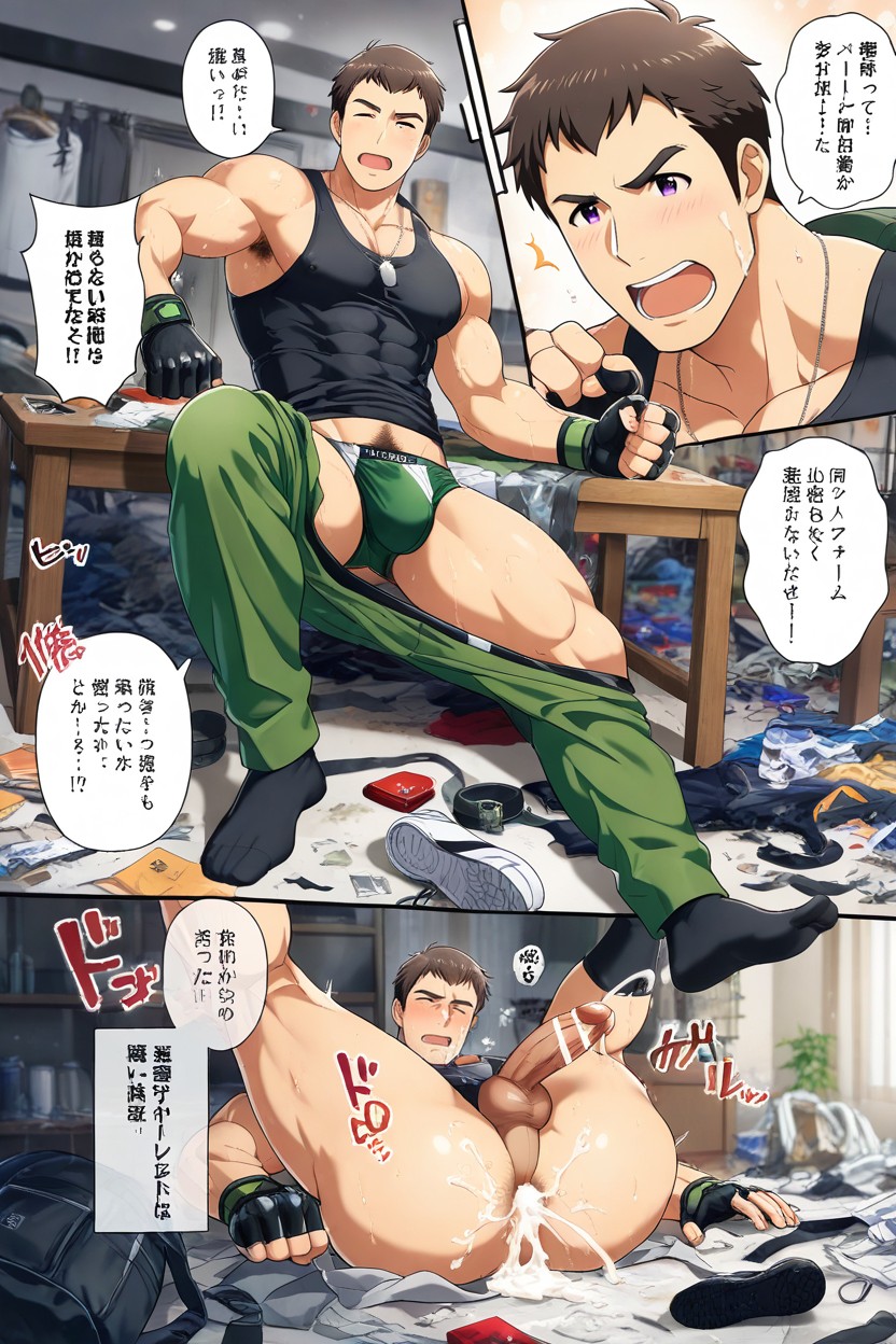 Bara Manga Comic Multiple Views, Full Body, Sum In Mouth AI Gay Porn