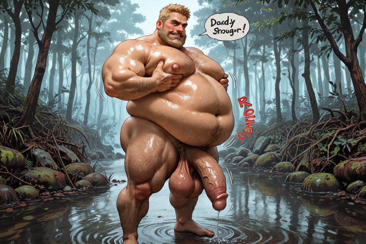 Swamp, Moustache, Big Pecs AI Gay Porn