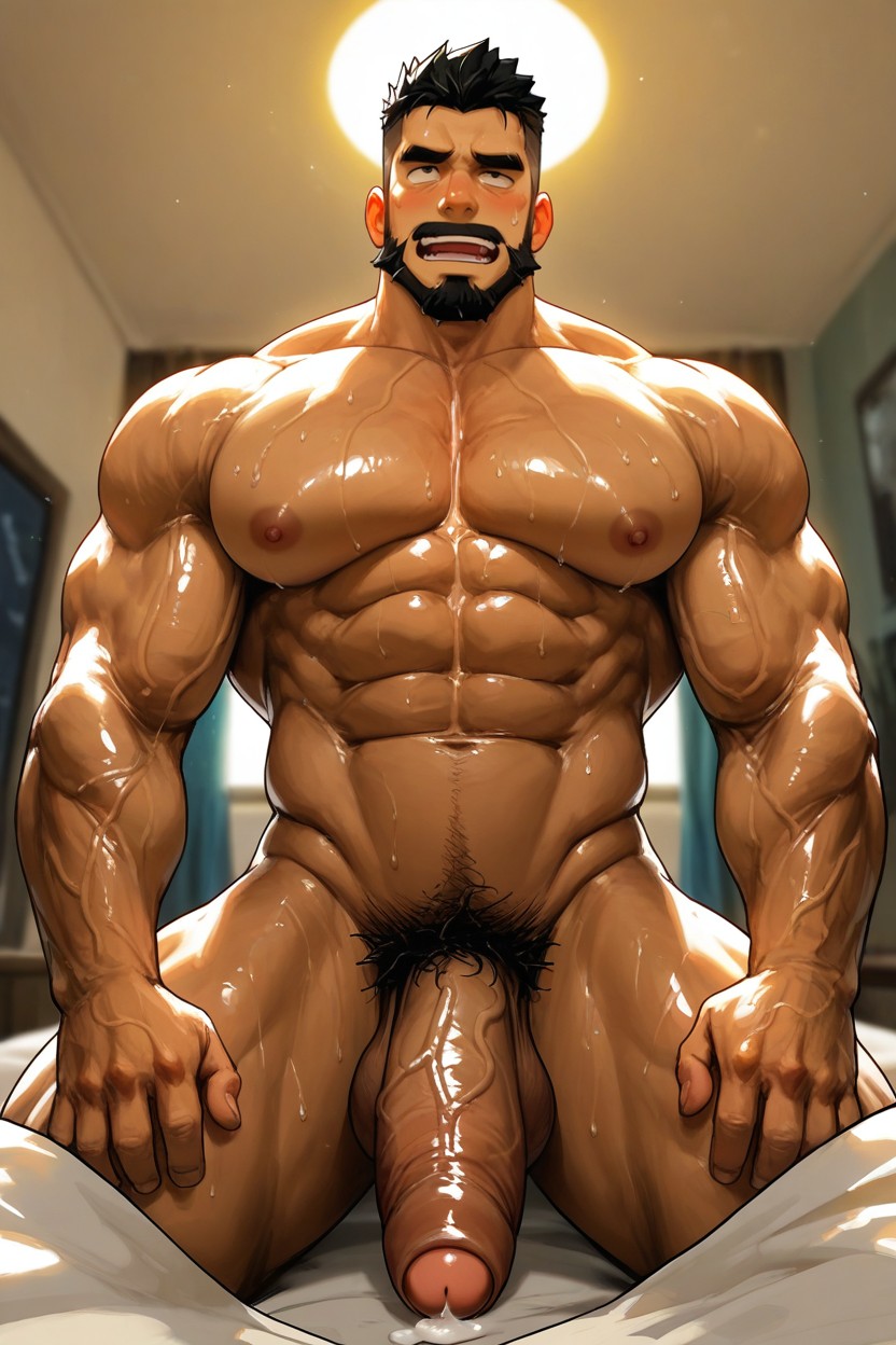Twisted Veins, Giant Squishy Pecs, Phimosis AI Gay Porn