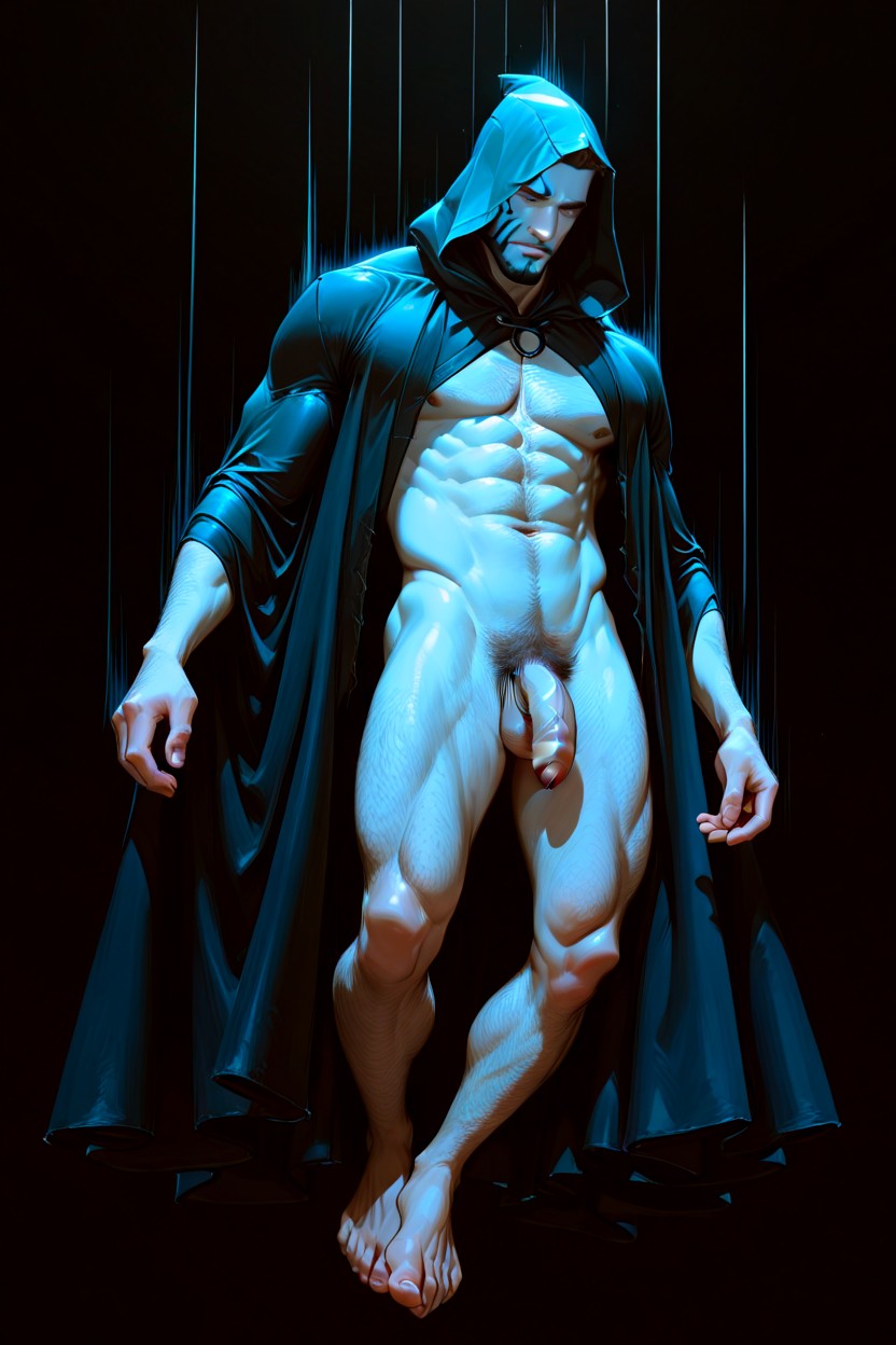 Cloak, Strong Lines, Style AI Gay Porn