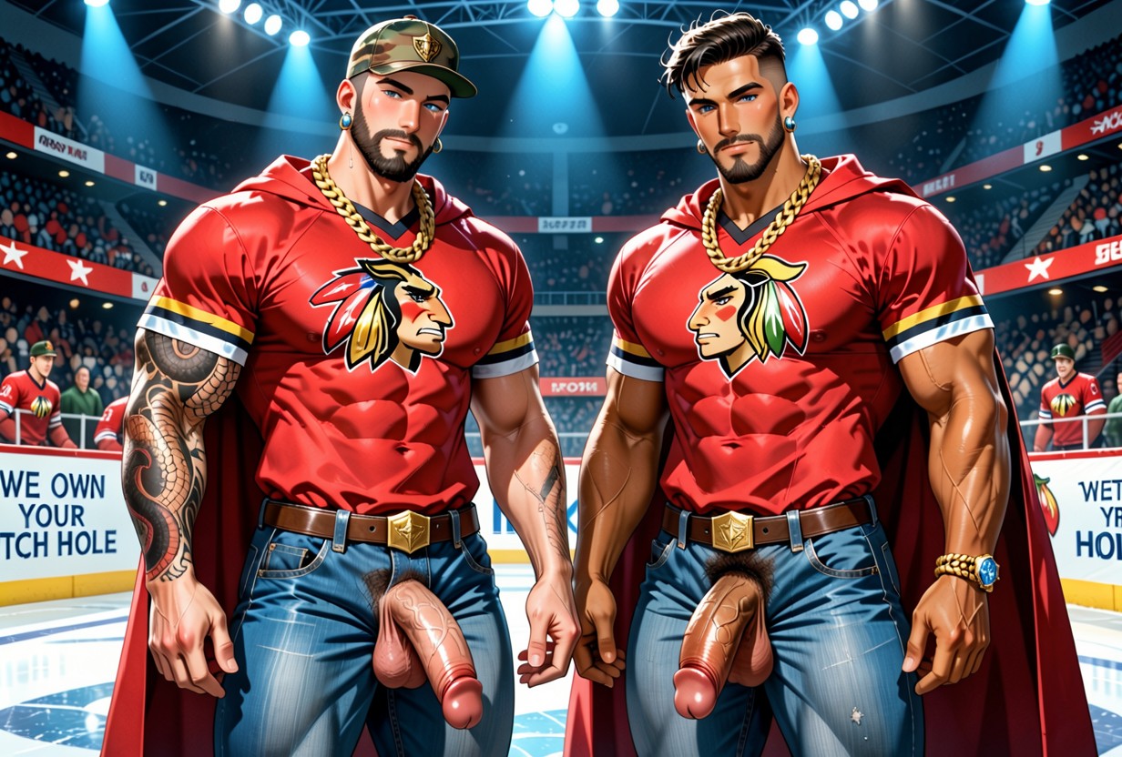 Military Fades, With Tapered "v" In Back Slightly Messy, Gigantic AI Gay Porn