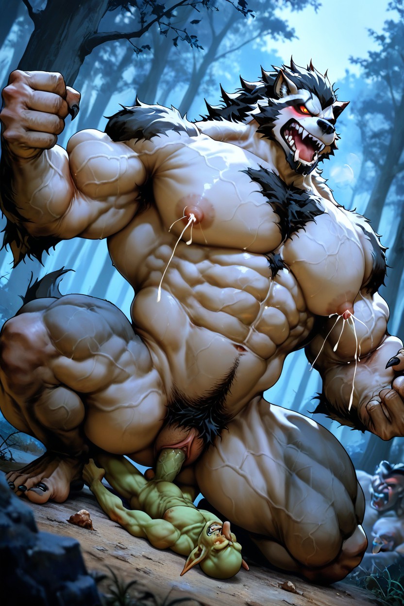 Covered In Veins, Wide Shoulders, Goblin AI Gay Porn