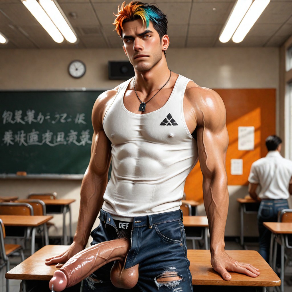 Light Stubble, Deep Chest, 20+ AI Gay Porn