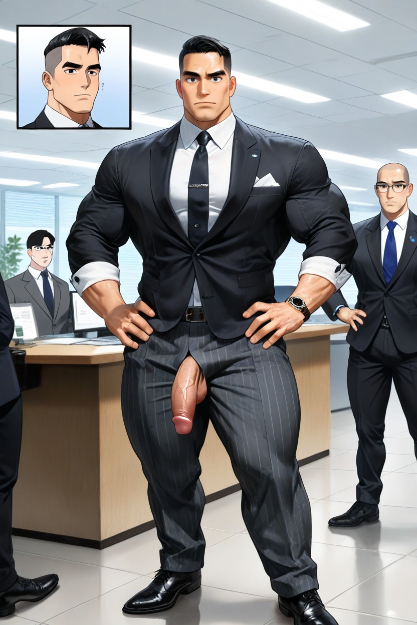 Muscles, Devilish Charm, Clean Gorgeous Face AI Gay Porn