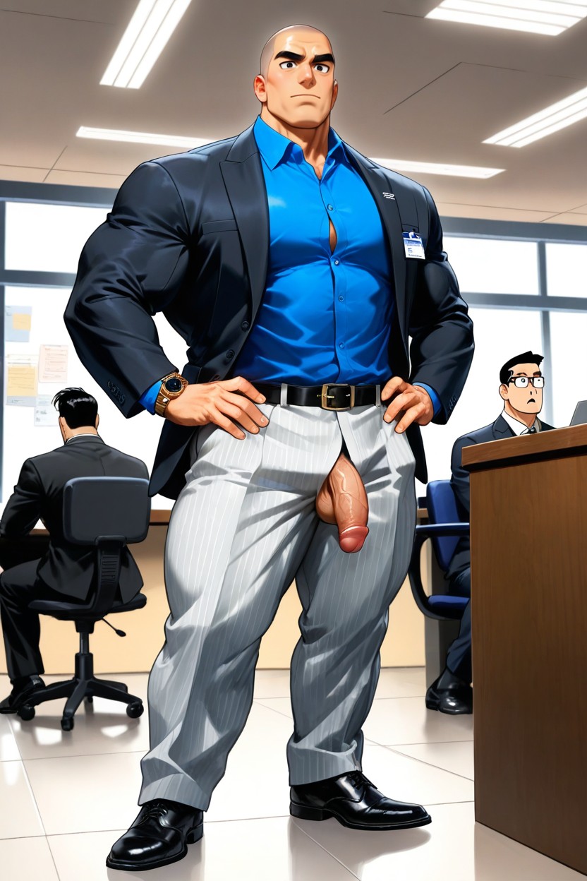 Businessman, Elegant Office Style, Warped Eyes AI Gay Porn