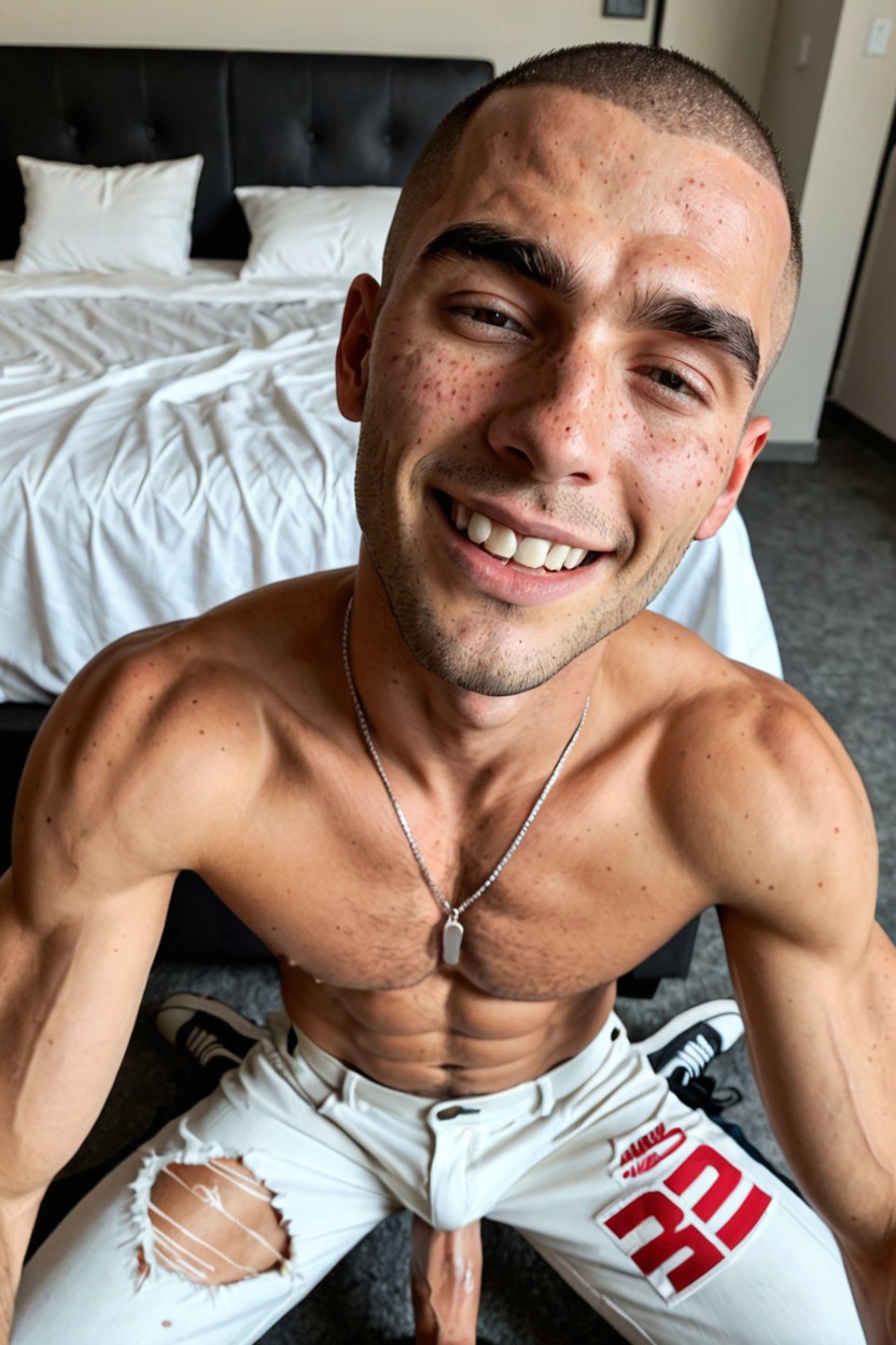 +, Ripped Clothes , Hairless Body AI Gay Porn