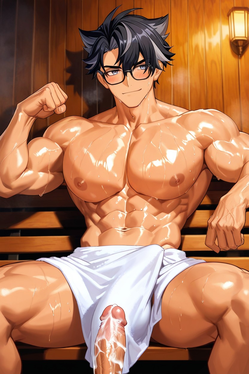 Jock, Extrem V Shape Body Form, Vivid Colors AI Gay Porn
