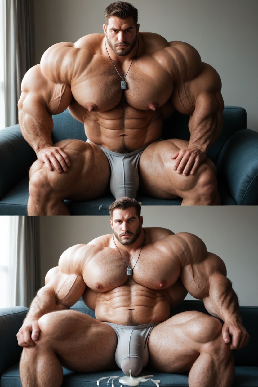 Chiseled Features, Hyper Nipples, Hyper Areolas AI Gay Porn