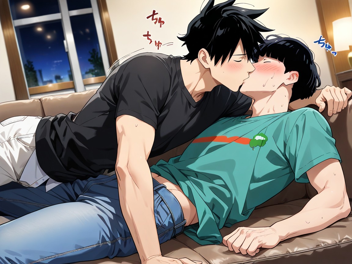 Night, Male, Close Eyes AI Gay Porn