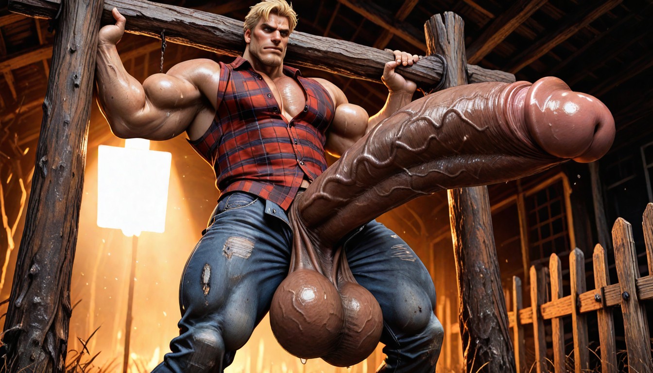 Dense Balls, Massive Uncut, Raw Rural Atmosphere AI Gay Porn