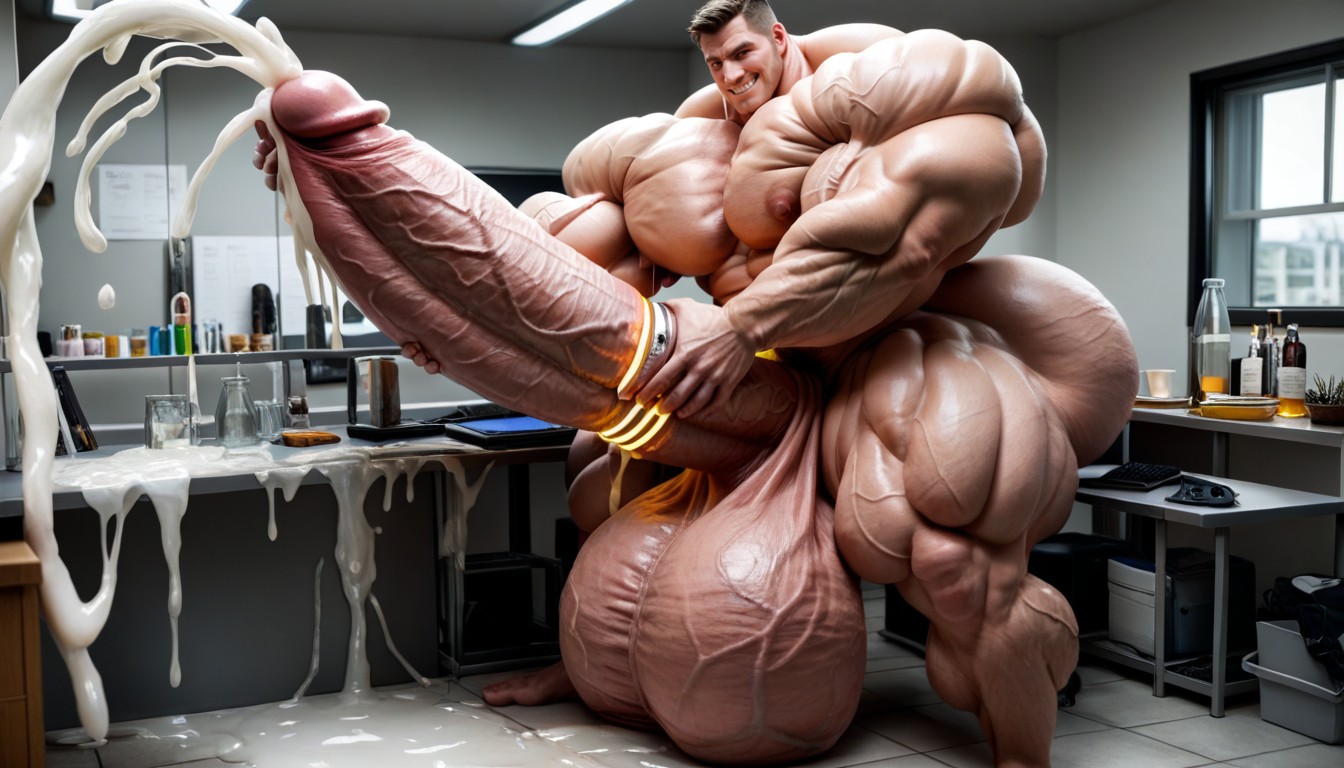 Gigantic Muscles, Waist, Hyper Thick Penis AI Gay Porn