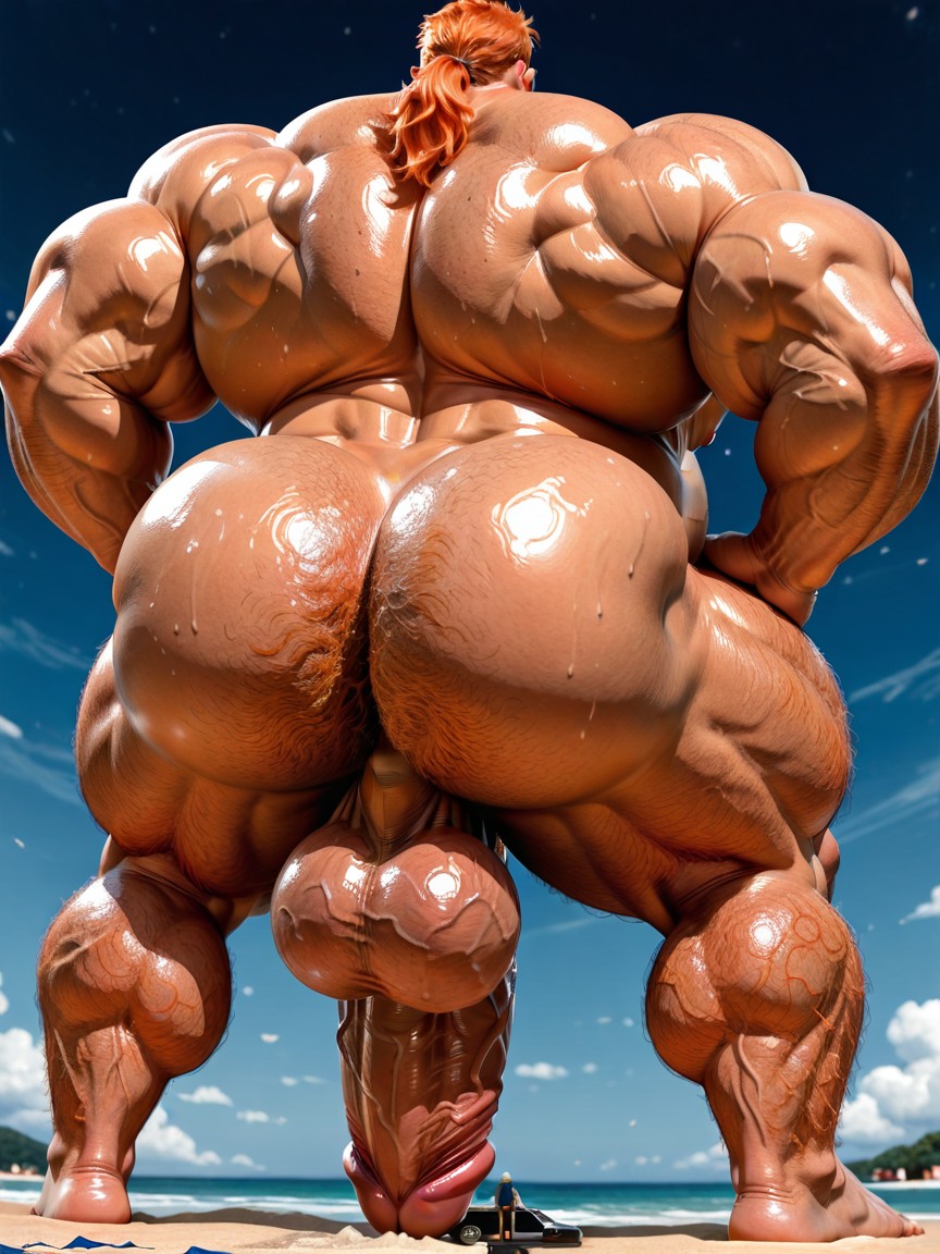Extremely Long Macro Cock, Biggest Monster Cock, Ginger Body Hair AI Gay Porn