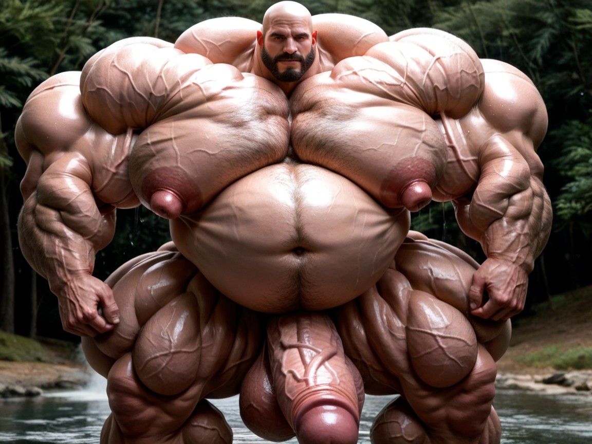Thick Veiny Neck, Gayhyper Cock Is Anatomically Attached To Crotch Hyper Masculine Gay Man Bodybuilder With Taut Massive Hyper Breasts; Hyper, Biggest Muscle Body Ai Ever Created AI Gay Porn