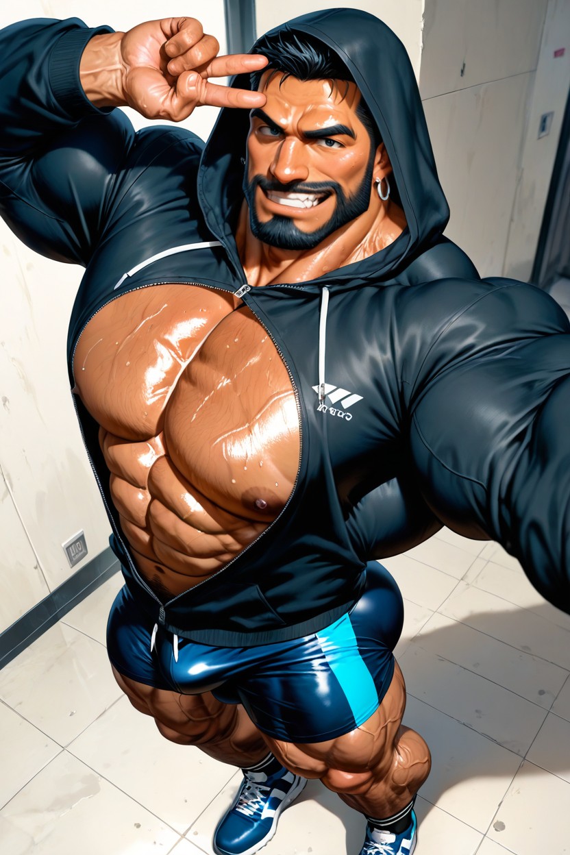 Bara, Arabic Man, Thick Eyebrowns AI Gay Porn