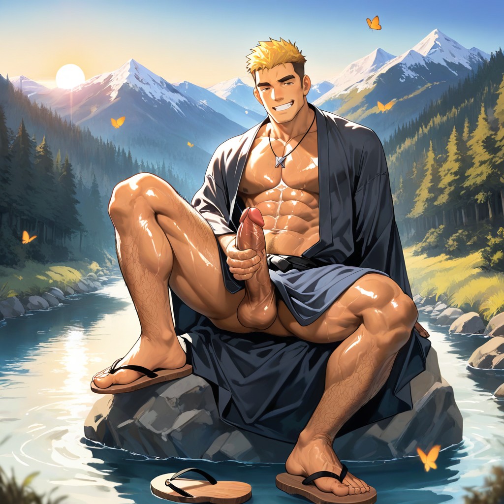 Abs, Sunrise, Sitting On Rock Porno gay IA