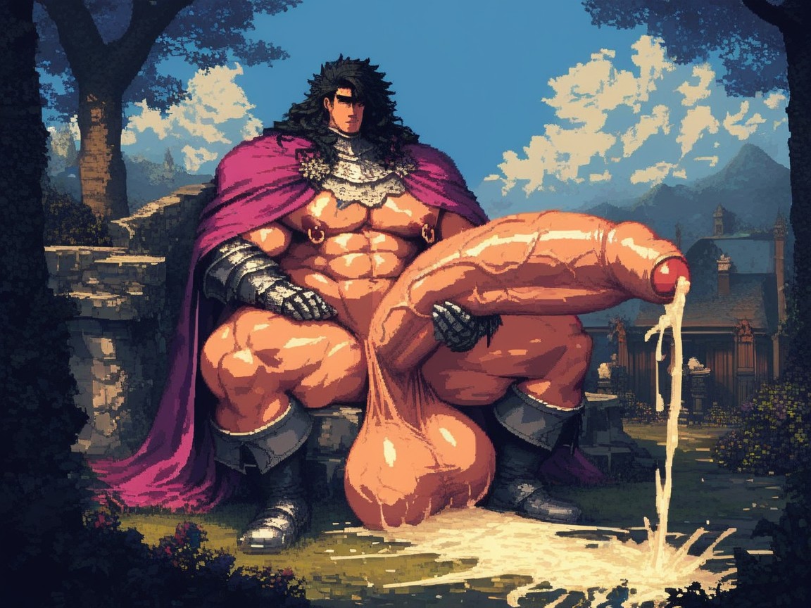 Bukkake, Cartoonish Face, Gauntlets AI Gay Porn