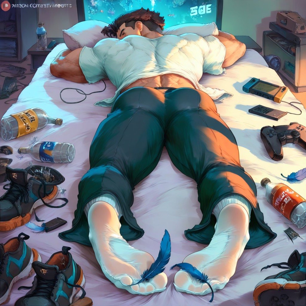 Arms On Pillow, Cutesexyrobutts Style, Feet Tickled By Feathers Porno gay IA