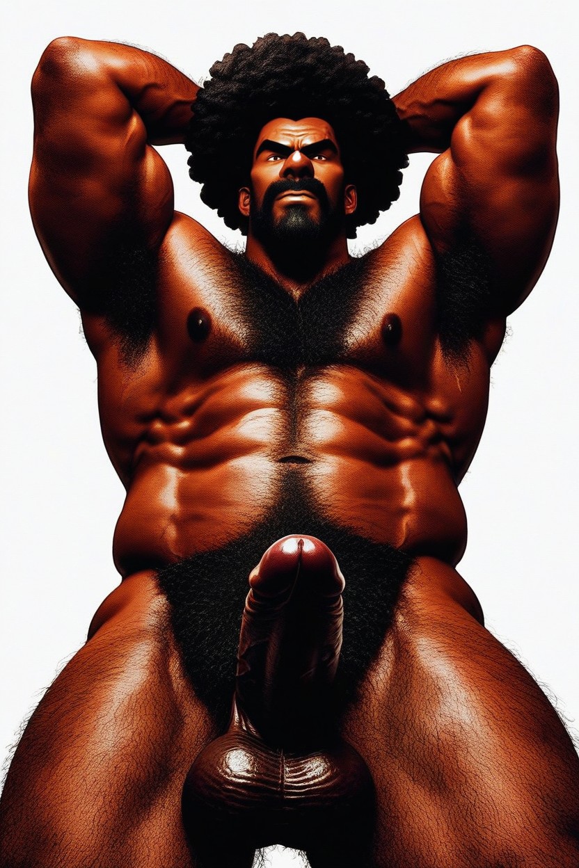 A African Male, Dark Skin, Bottom Up AI Gay Porn