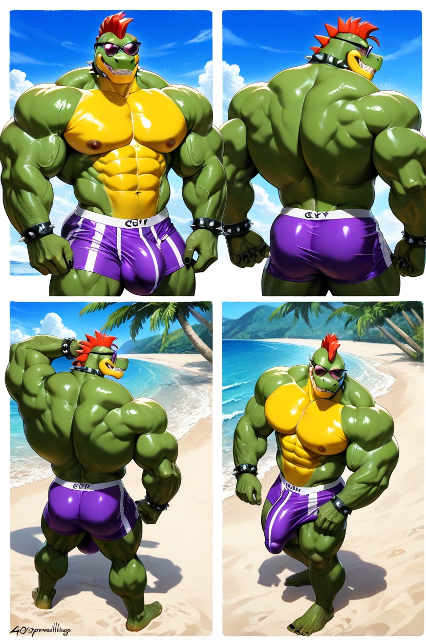 Hyper Abs, Spiked Collaric, Hyper Huge Muscles Porno gay IA