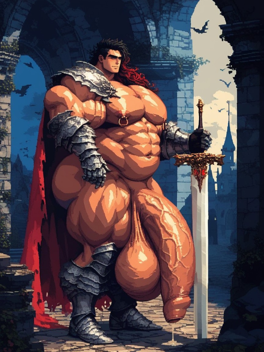 Medieval Fantasy Castle Setting, Wide Hips, Naked AI Gay Porn
