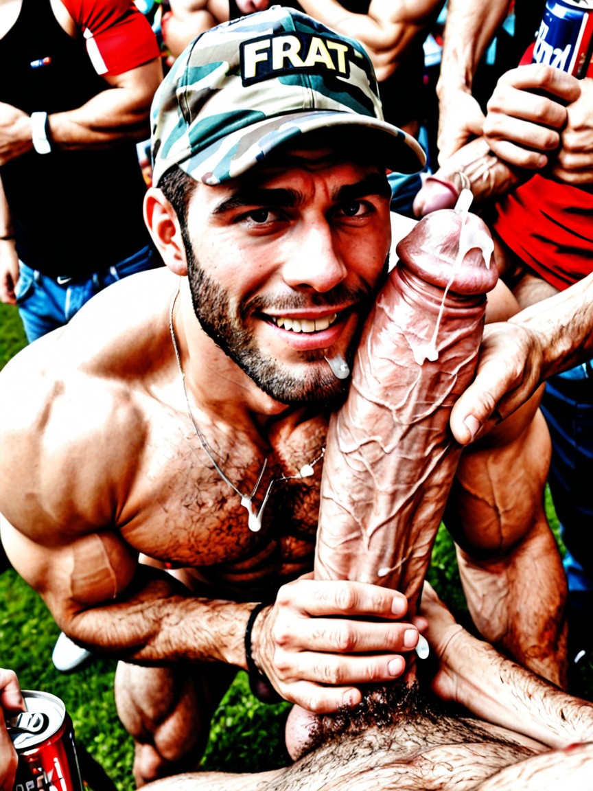 Hyper Man, Hugging Cock, Cock Bigger Than Body AI Gay Porn