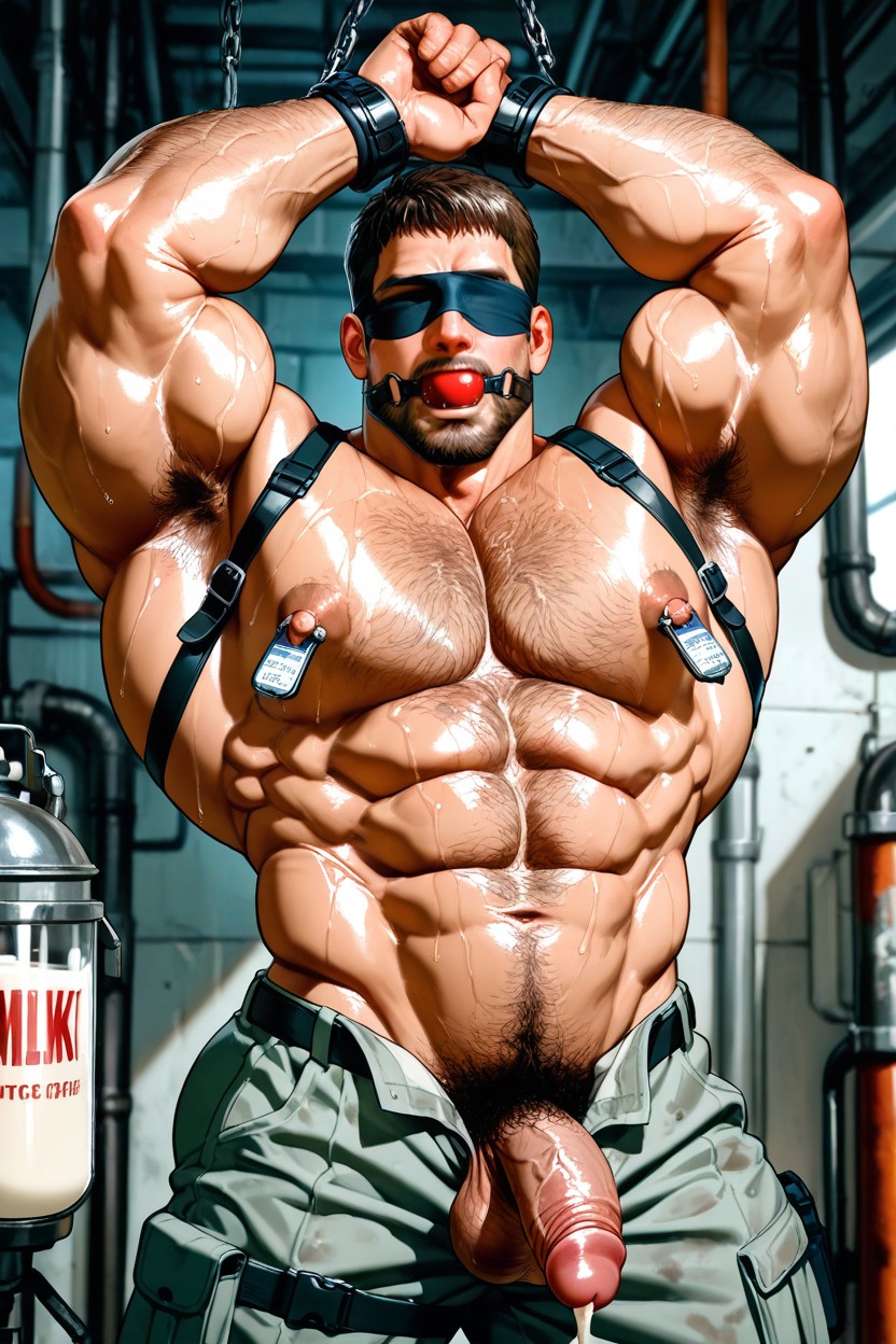 Solo Man, Micropenis, Thick Eyebrows AI Gay Porn