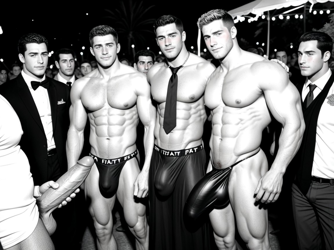 Awkward, Extremely Erect Bulge, Extremely Obvious Erection AI Gay Porn