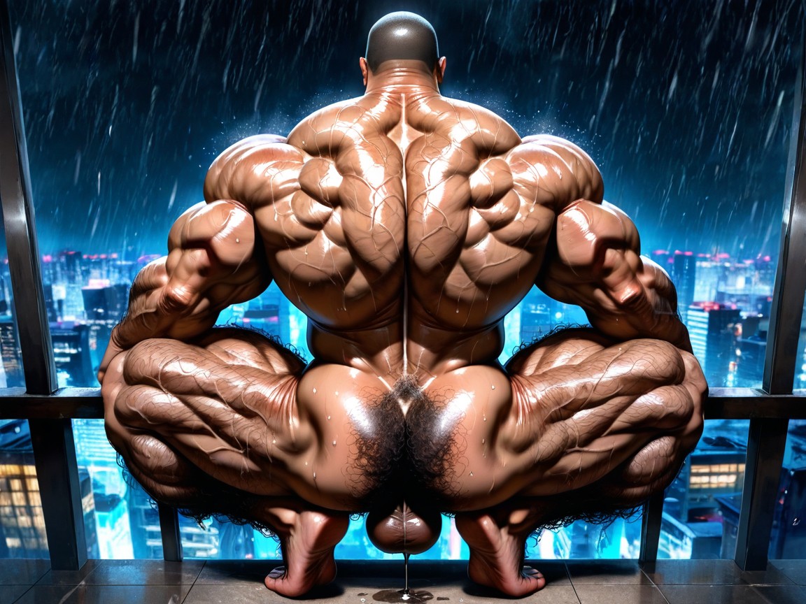 Dim Light, Side View, Square Jaw AI Gay Porn