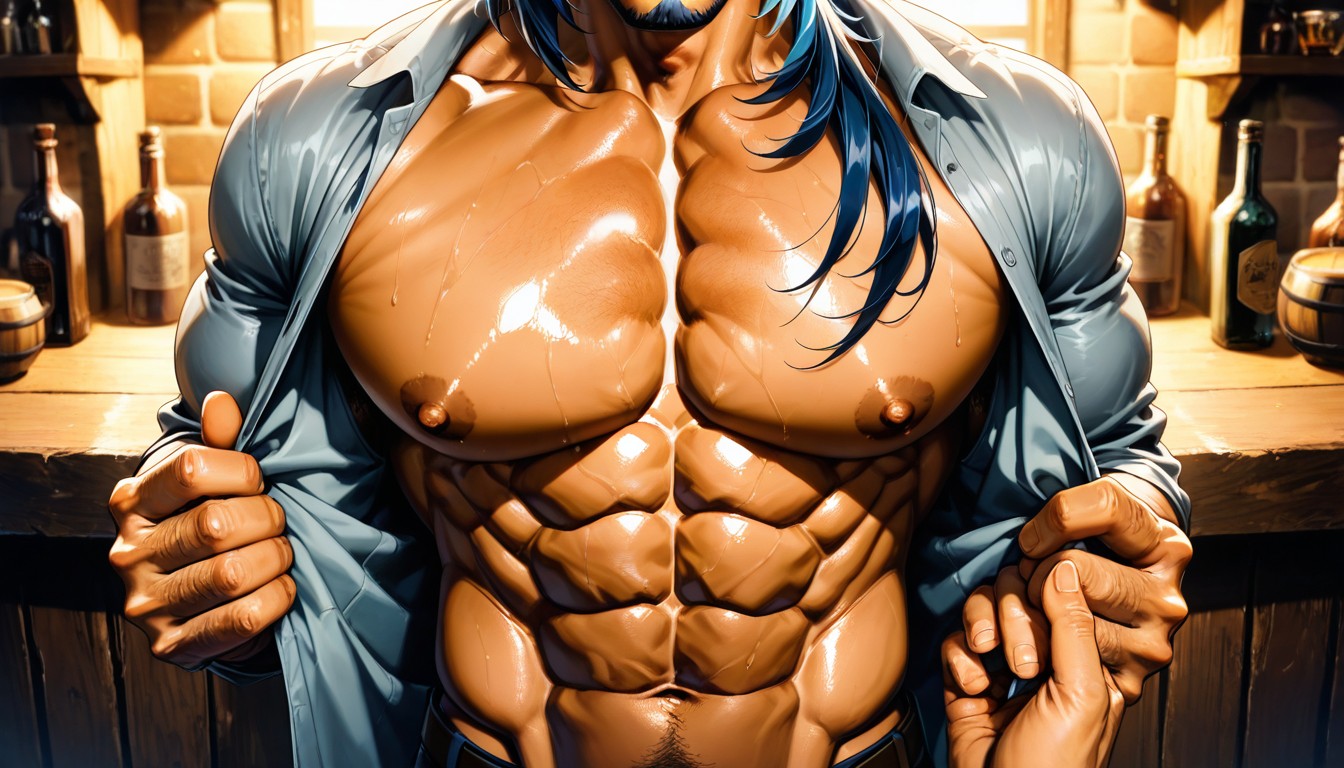En Forma, Plano Corto, Abs Porno gay IA