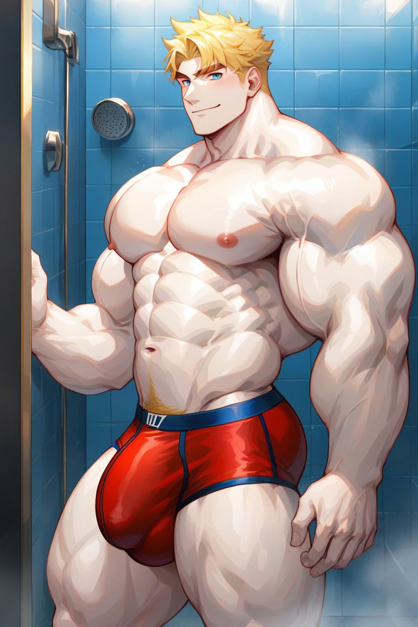 Perfect Abs, Cinematic, Solo AI Gay Porn