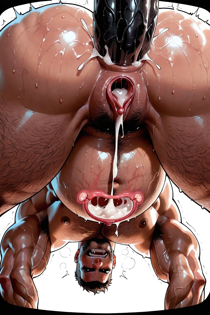 Spread Vagina, Gigantic Black Cock Shoving Vagina, Womb AI Gay Porn