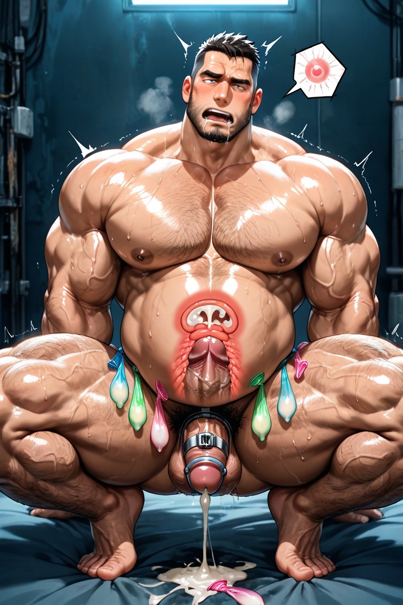 Massive Pecs, Vagina In Crotch, Hyper Size Pecs AI Gay Porn