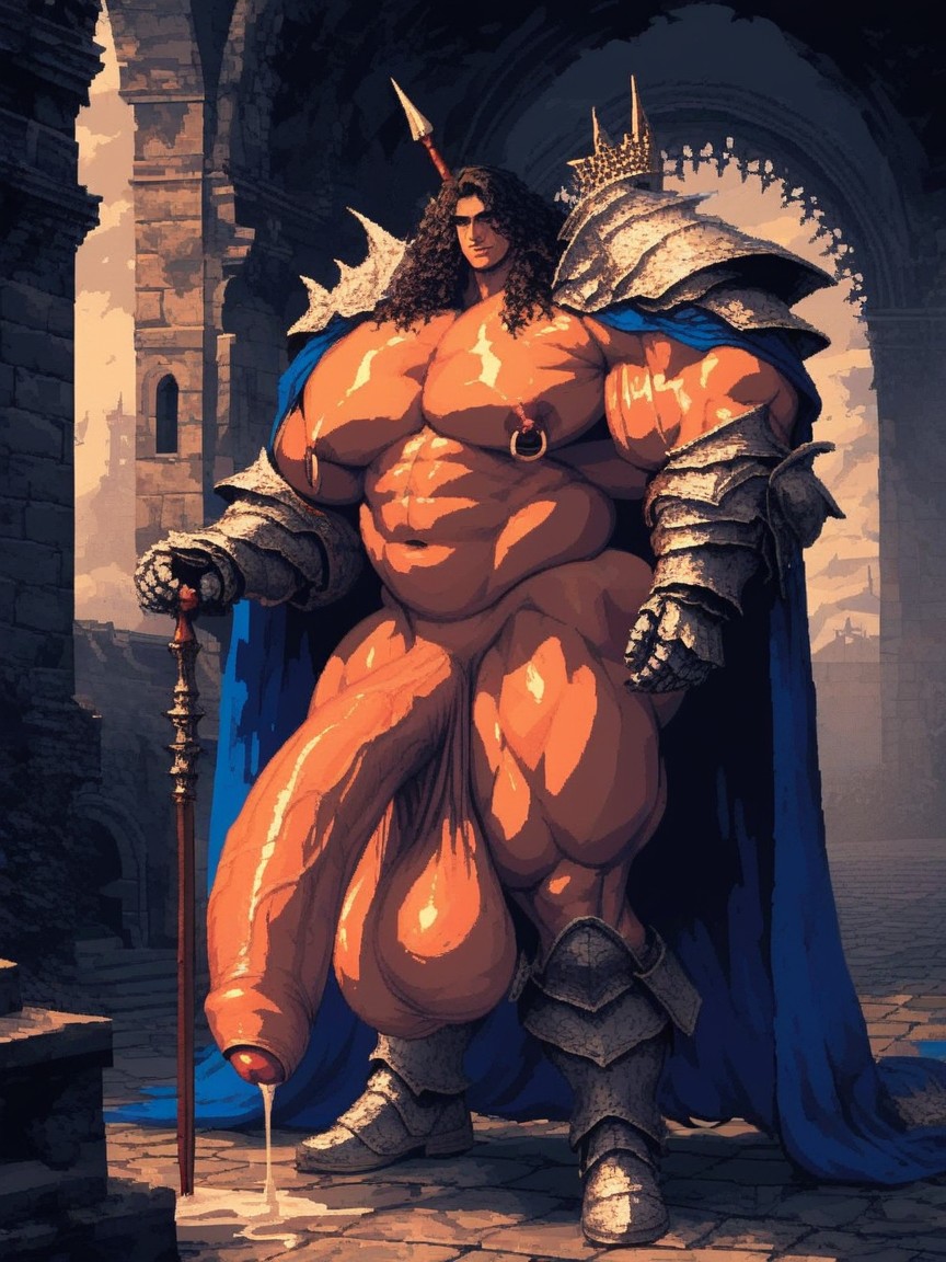 Light Shining Off Skin, Masculine Chest, Huge Bulky Muscles AI Gay Porn