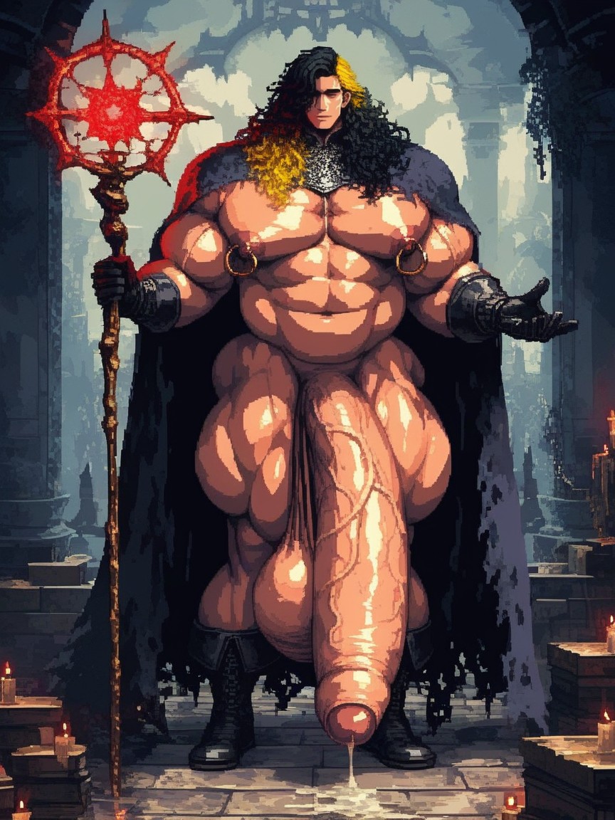 Flaccid Penis, Extremely Large Ass, Soft Facial Features AI Gay Porn