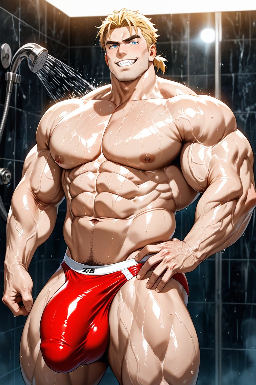 Solo, Square Chin, 18+ AI Gay Porn