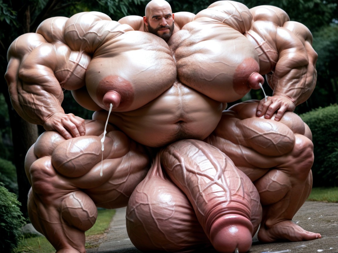 Puffy Pumped Muscles, Hyper Breasts, Balls Bigger Than Human Porno gay IA