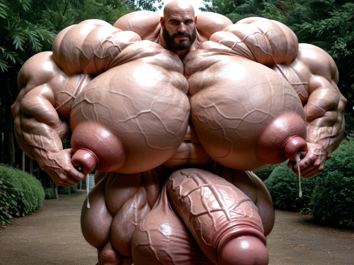 Hyper Veiny Muscles, Hyper Bulky Veins On Forehead, Hyper Belly AI Gay Porn