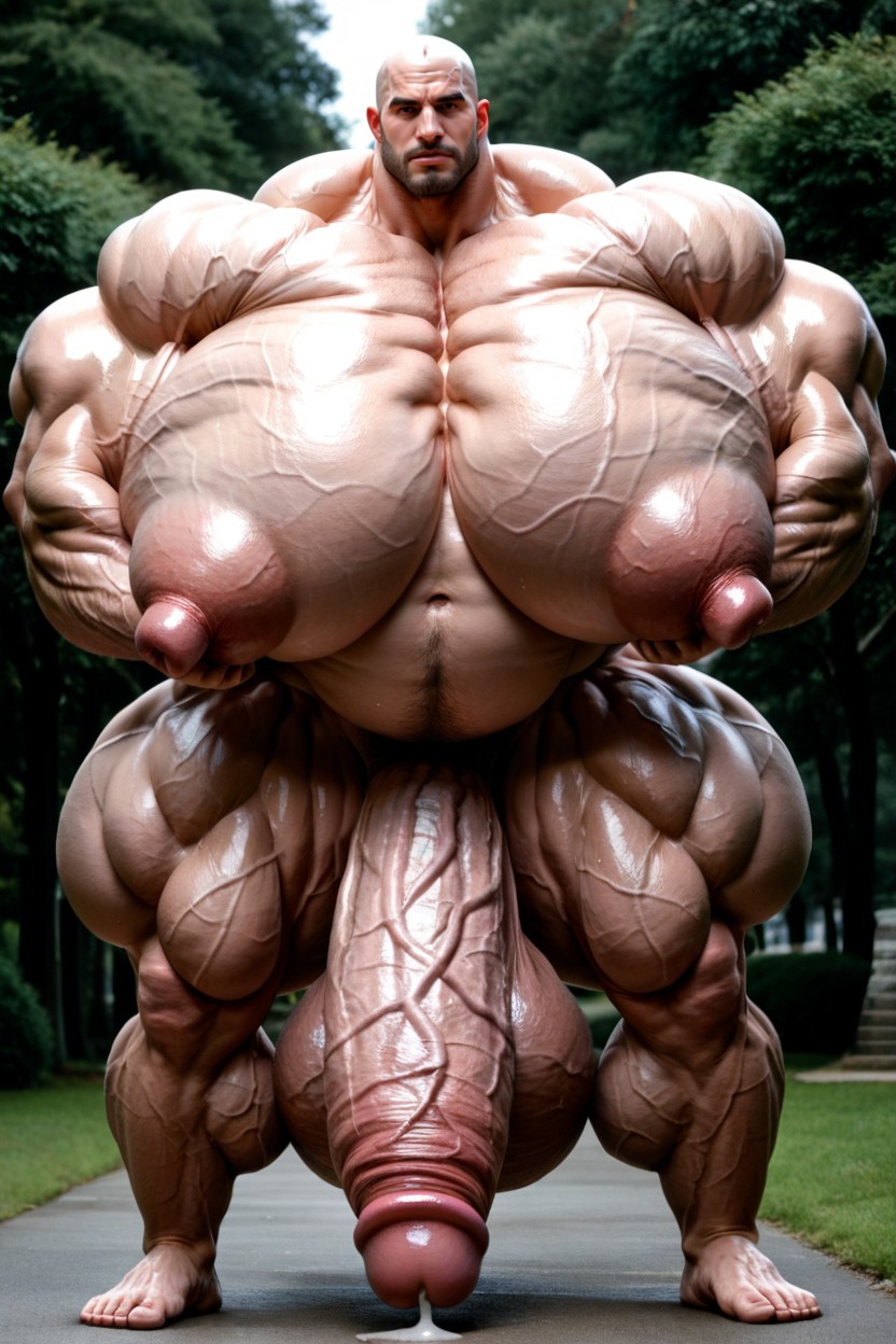 Massive Oversized Hyper Testicles, Obese, Hyper Veiny Cock AI Gay Porn