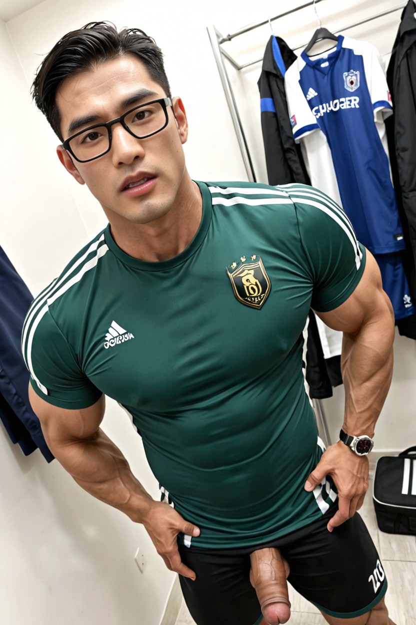 Huge Muscular, Fair Skin, Very Short Hair AI Gay Porn