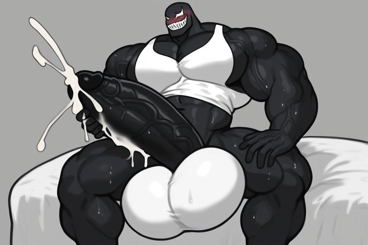 Oversized Hyper Gigantic Penis, Massive Balls, Cumshot AI Gay Porn