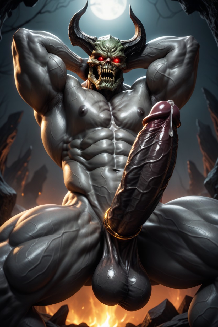 Muscular, Huge Cock, Cosplay AI Gay Porn
