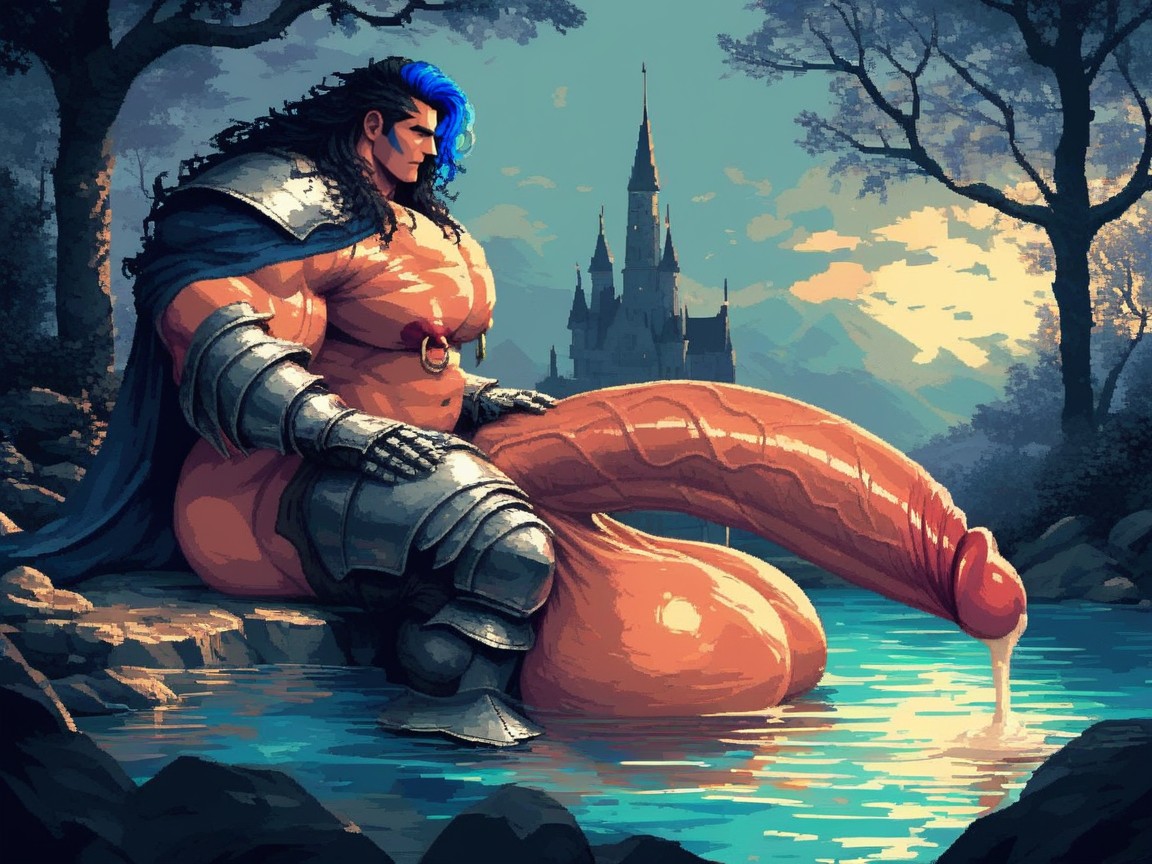 Soft Facial Features, Thick, Medieval Fantasy Castle Setting AI Gay Porn