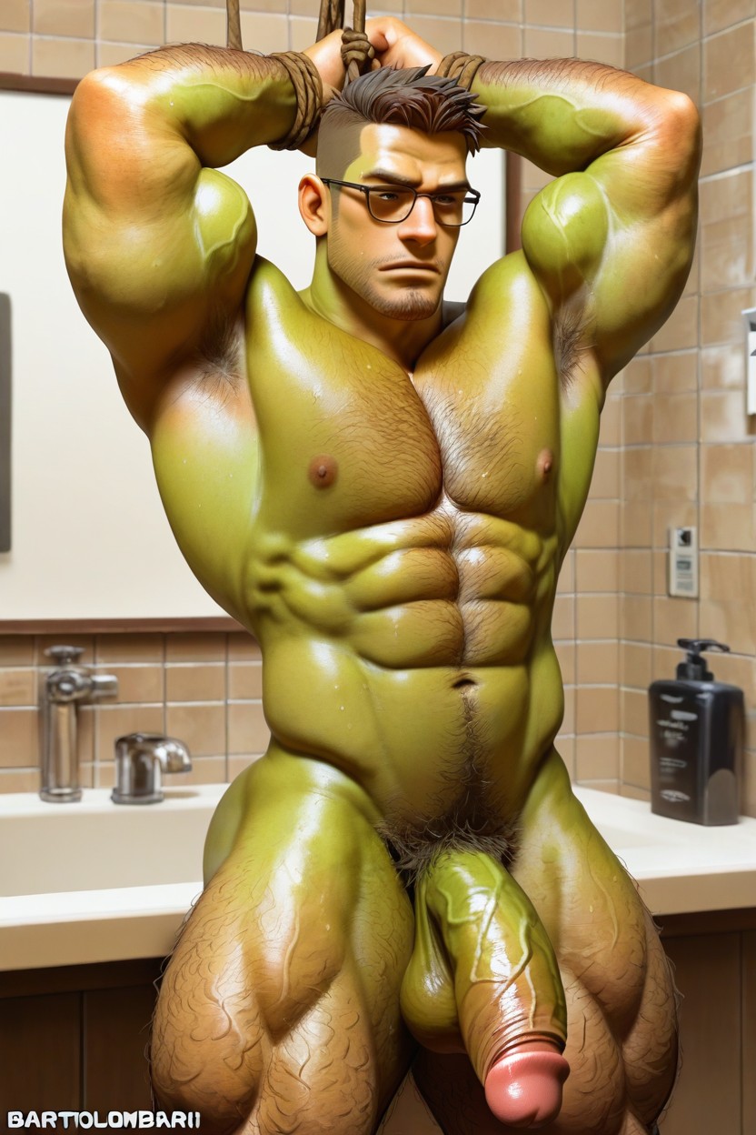 Pecs, Big Chest, Buzzer Hair AI Gay Porn