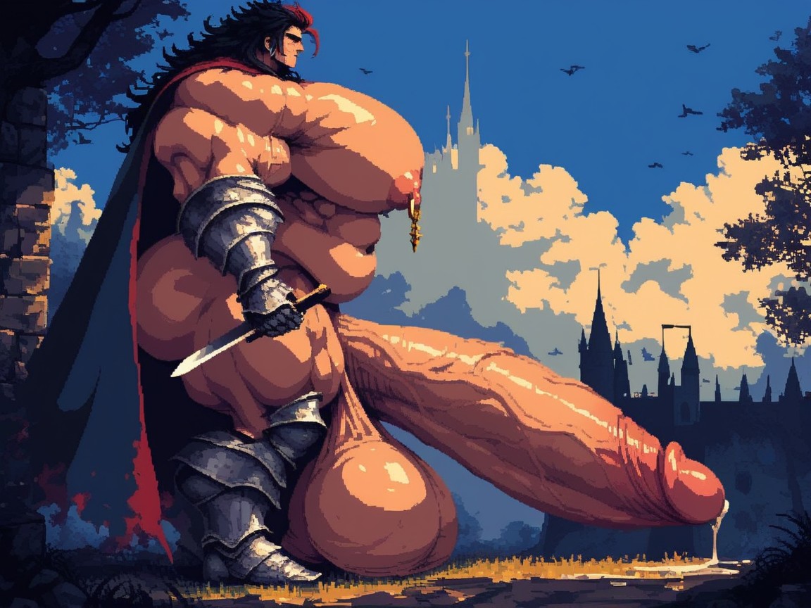 Long Hair, Armored Boots, Medieval Fantasy Gauntlets Porno gay IA