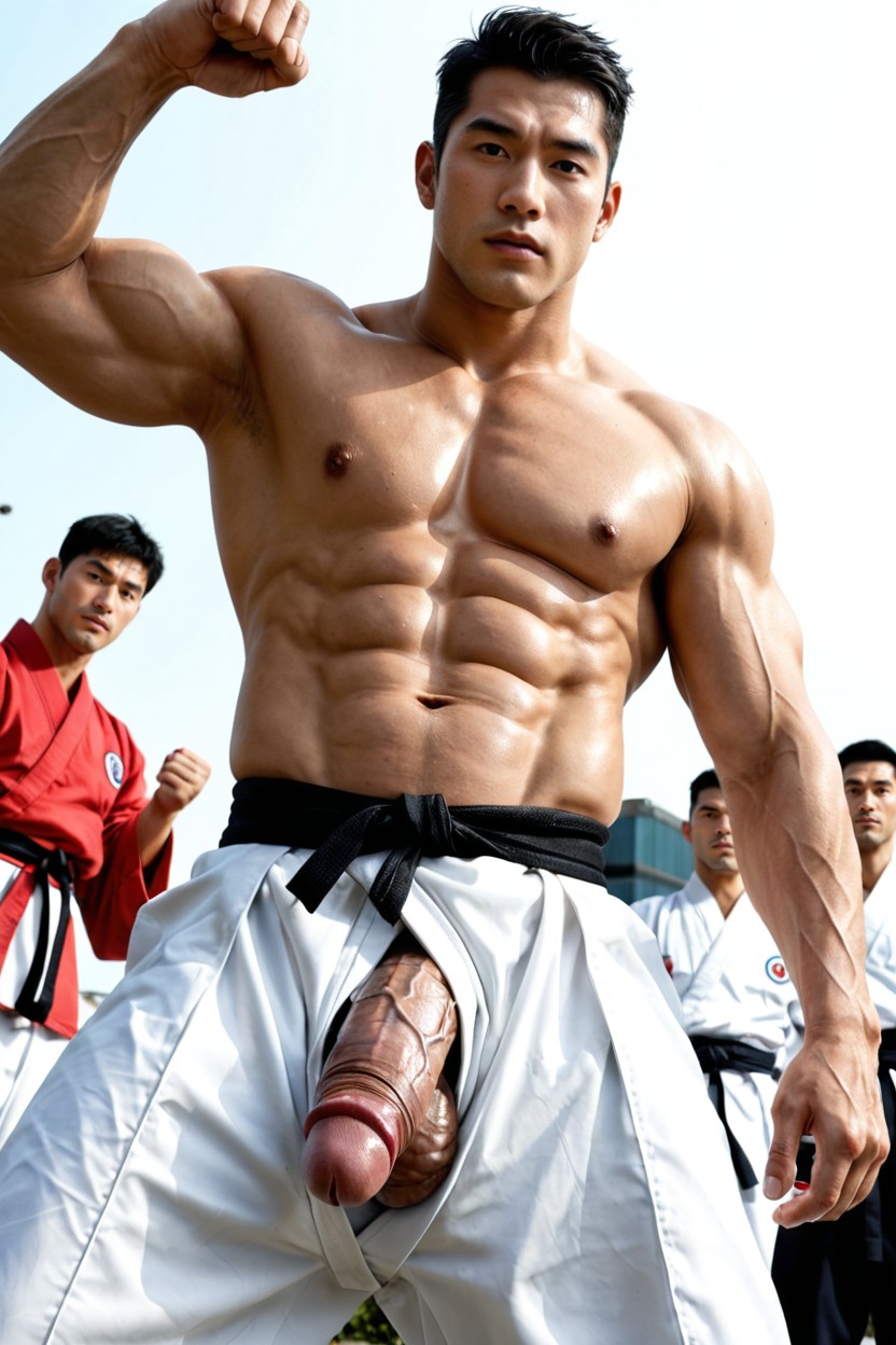 Fresh Haired Look, Hyperrealistic, Tapering Waist Porno gay IA