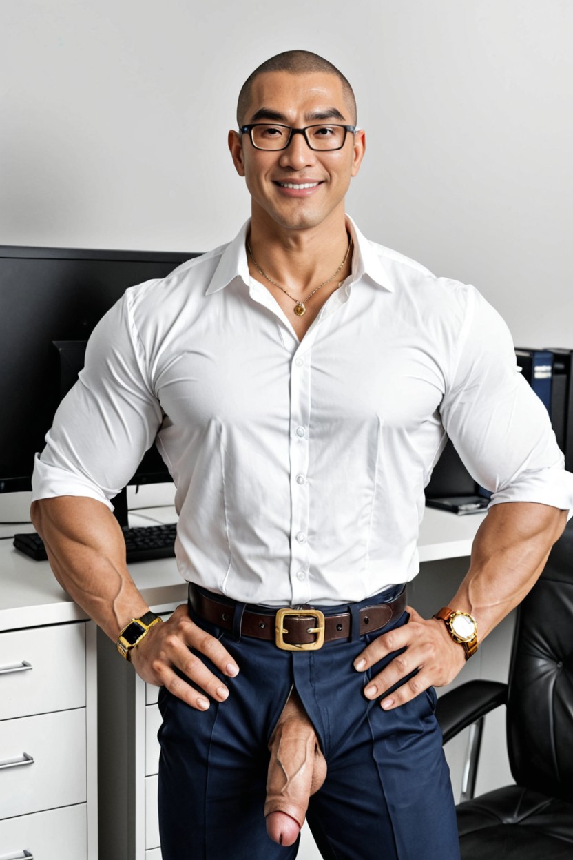 Dick Cm Long Cm, Bare Hands, Muscles AI Gay Porn