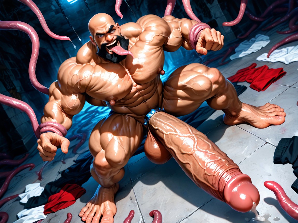 Realistic Face, Muscular Pecs, Hyper Nipples Porno gay IA
