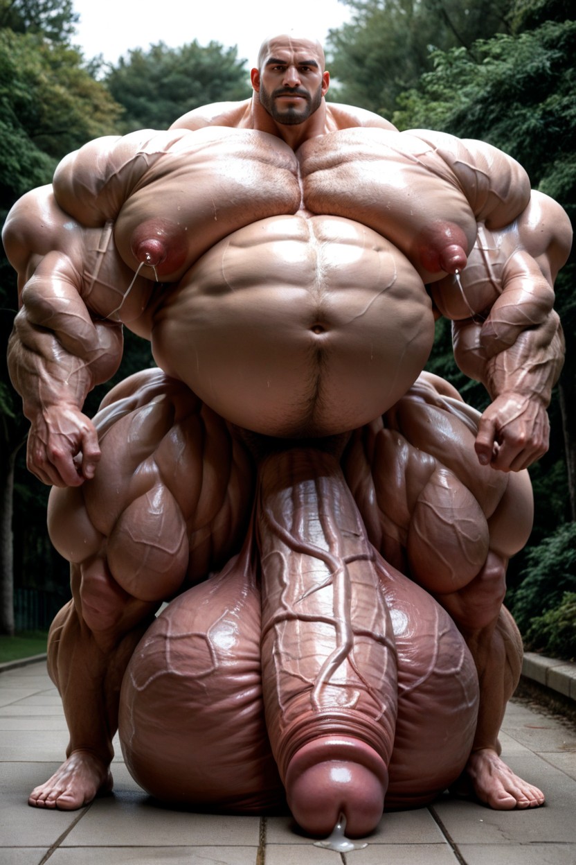 Sharp Wide Jaw, Puffy Pumped Muscles, Masculine Face Muscles Porno gay IA