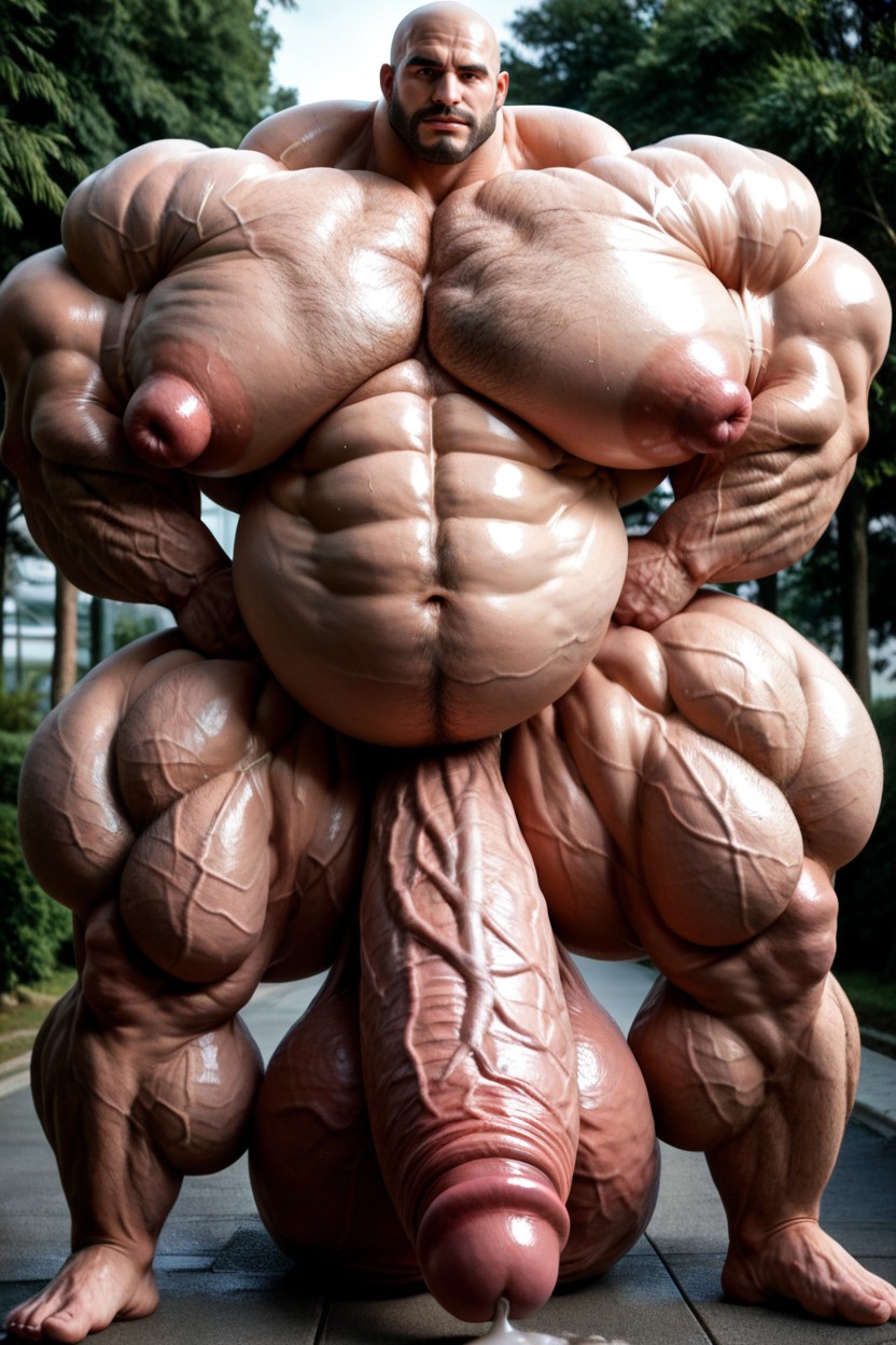 Veiny Forehead, Hyper Face Muscles, Veiny Body AI Gay Porn